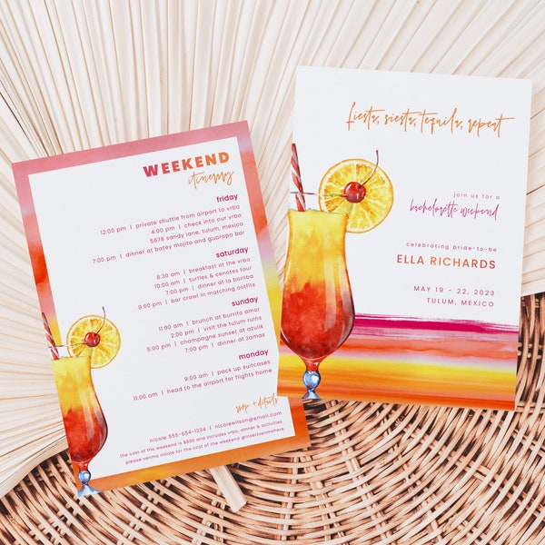 Bachelorette Party Tequila Sunrise Etsy