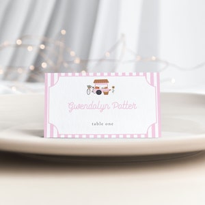 She's Off the Market Place Card Template for Pink Farmers Market Bridal Shower Name Card or Buffet Card | ARISTA Collection