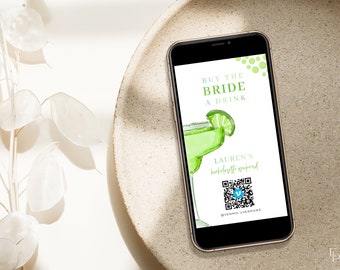 Buy the Bride A Drink Story Template Bachelorette Venmo Story QR Code ...
