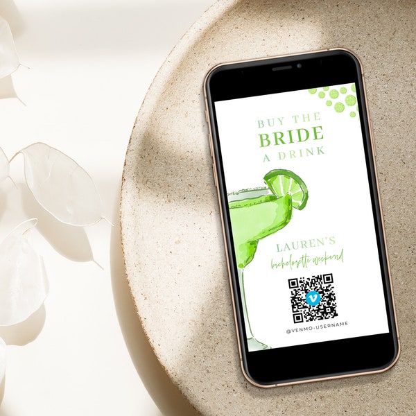 Margarita Bachelorette Venmo Buy the Bride a Drink Instagram Story Template | VERDA Collection