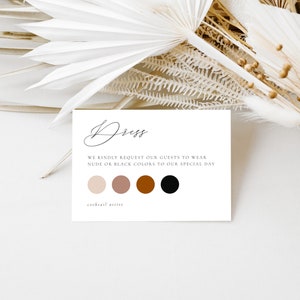 Wedding Guest Attire Card Template with Wedding Dress Code | BLAKE Collection