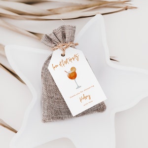 Aperol Spritz Bridal Shower Favor Tag Template | NEROLA Collection
