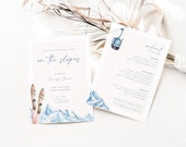 Winter Ski Bachelorette Weekend Invite Template | ALBA Collection