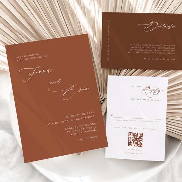 Zola Template Wedding Invitation Etsy