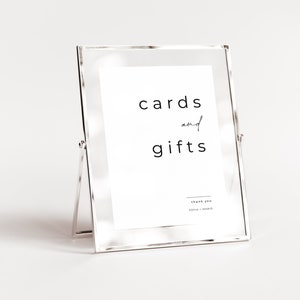 Modern Cards and Gifts Sign Template for Wedding | MORGAN Collection