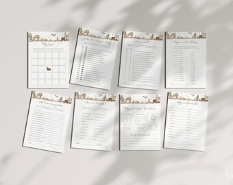 Woodland Baby Shower Game Bundle Template Instant Download for Forest Woodland Animals Baby Shower Games Bundle | ADAIR Collection