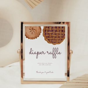 Cutie Pie Baby Diaper Raffle Baby Shower Sign Template | ROANNA Collection