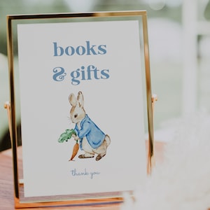 Peter Rabbit Books and Gifts Baby Shower Sign Template | BEATRIX Collection