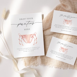 Bachelorette Party The Panty Game Sign and Cards Printable Template | MAEVE Bachelorette