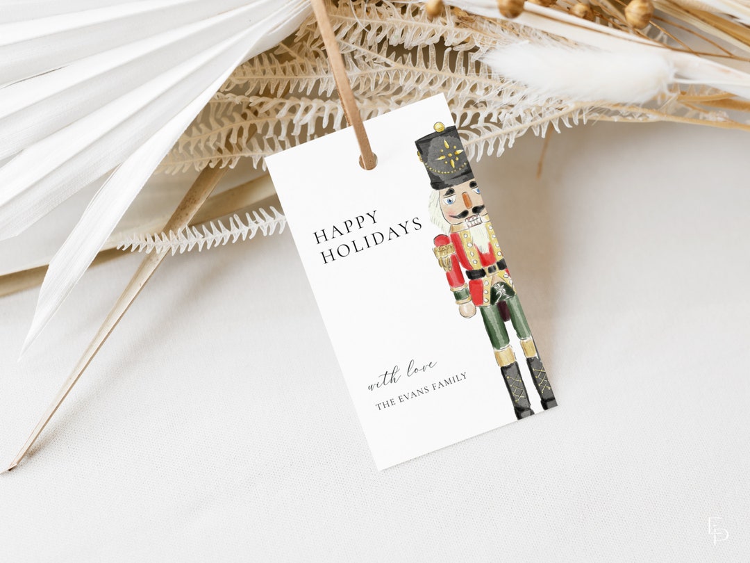 Nutcracker Christmas Gift Tags Template | BALTHAZAR Collection - Etsy