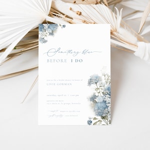 Something Blue Before I Do Bridal Shower Invitation Template | AZURE Collection