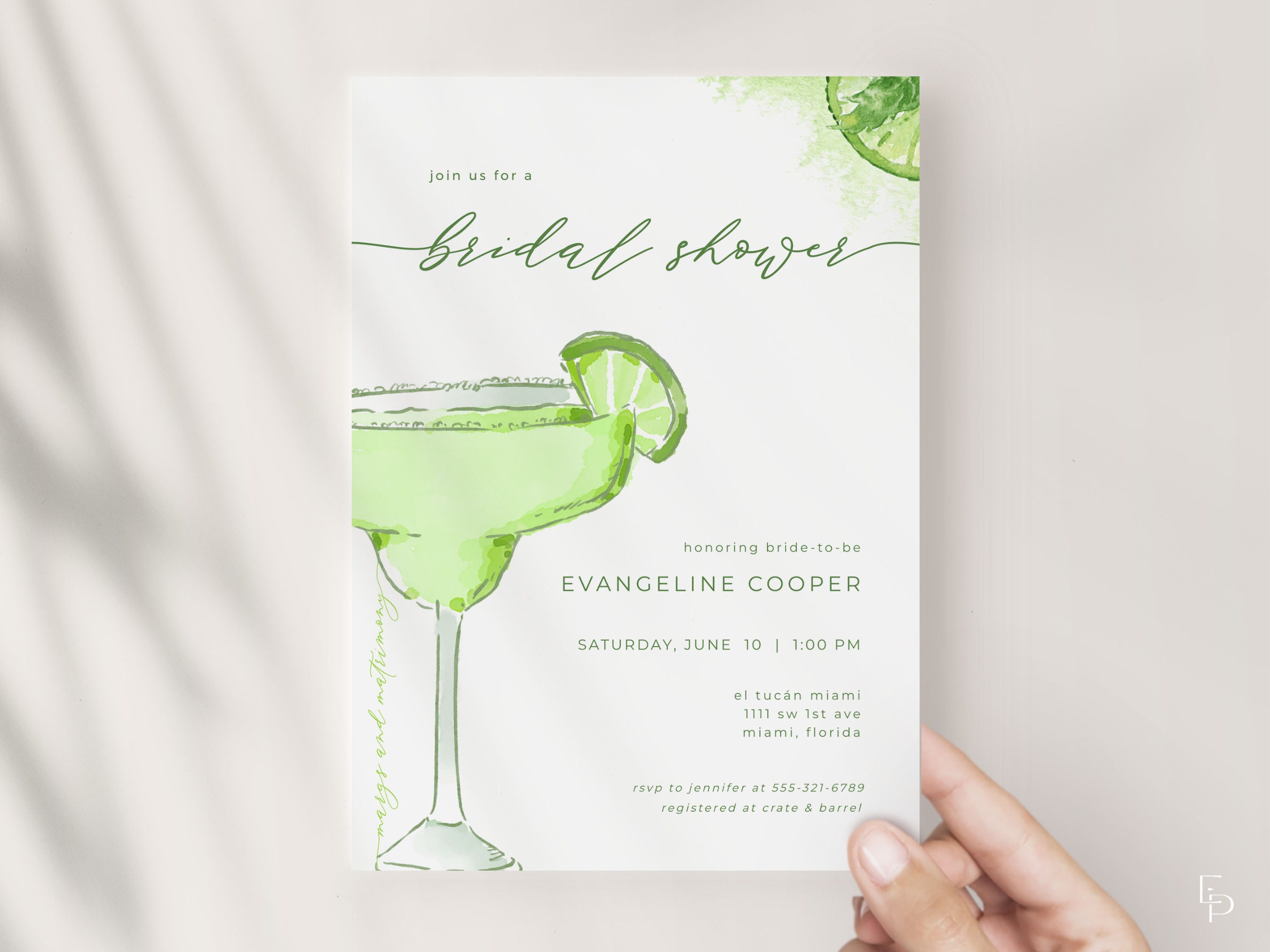 Margs and Matrimony Margarita Bridal Shower Invitation Etsy