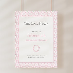 The Love Shack Bachelorette Welcome Sign Template | PRIMROSE Collection