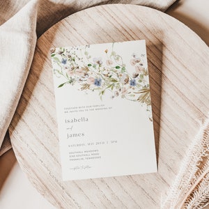 Wildflower Wedding Invitation Template | EDEN Collection