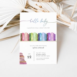 Storybook Book Themed Baby Shower Invitation Template | POESY Collection