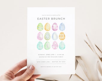 Pastel Modern Easter Brunch Invitation Template | FONTANNE Collection