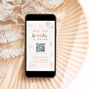 Last Rodeo Cowgirl Bachelorette Venmo Buy the Bride a Drink Instagram Story Template | SHANIA Collection