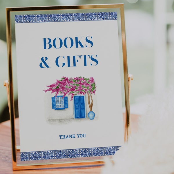 Mamma Mia Books and Gifts Baby Shower Sign Template | DELIA Collection