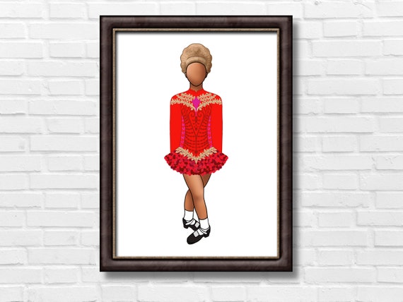 irish dance magazine design a dress Personalized Illustration: Custom Art Gift (Digital Download) or redistributed in any Color:Silver Pink irish dance solo dresses minluxe3 A-Line Satin Cocktail Dresses