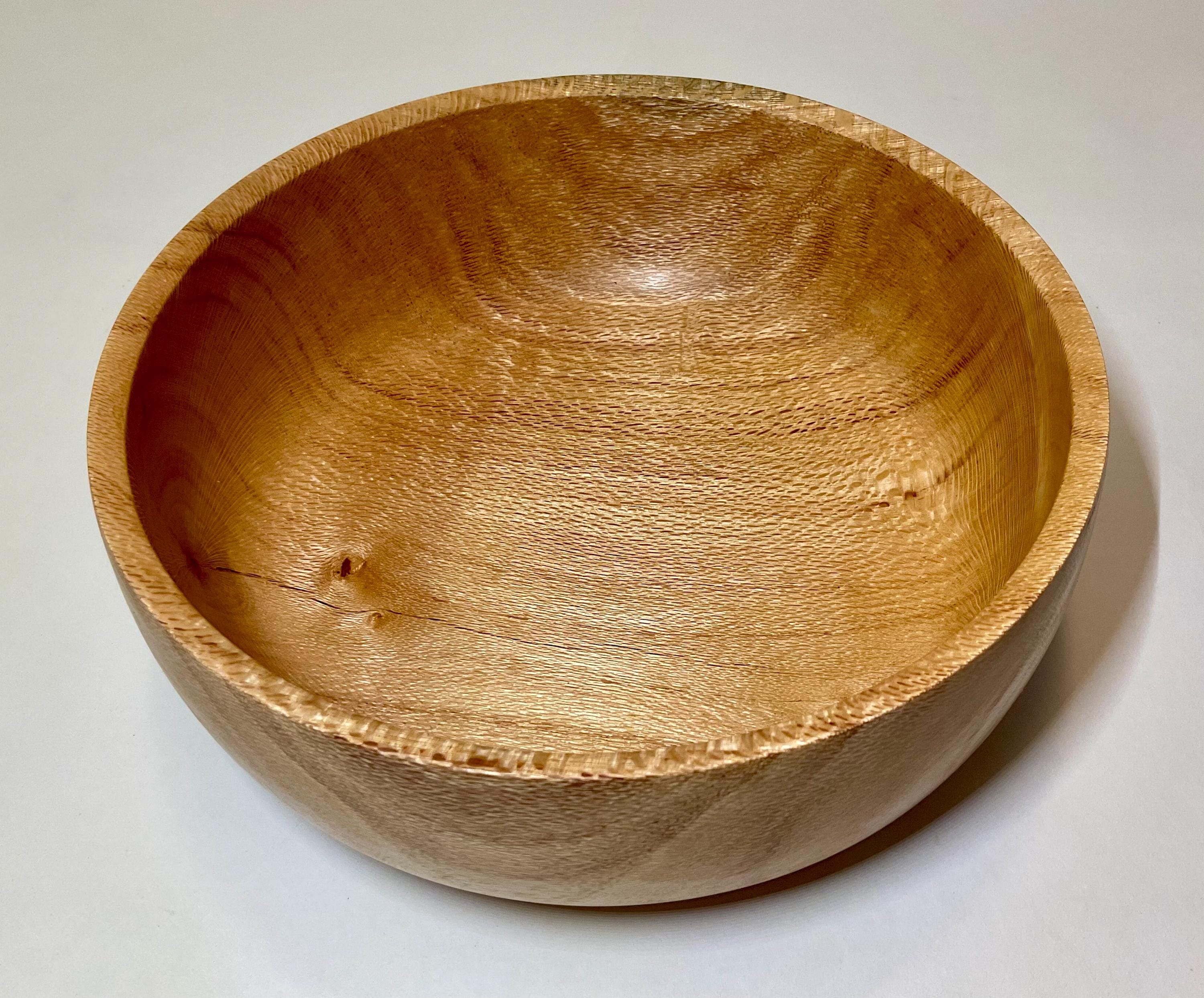 Quilted Silver Oak Wood Bowl: Hawaiian Umeke Calabash Style - Etsy