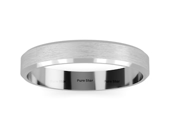 Alianza de Oro para Hombre | Oro Macizo 10K 14K 18K | Anillo Personalizado Grabado | Alianza Minimalista