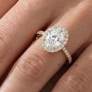 Real Oval Lab Grown Diamond Engagement Ring, Oval Lab Diamond Anniversary Ring, Oval Brilliant Lab Diamond Ring, Oval Proposal Ring for Her