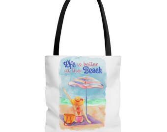 Life Is Better At The Beach Terry Tote
