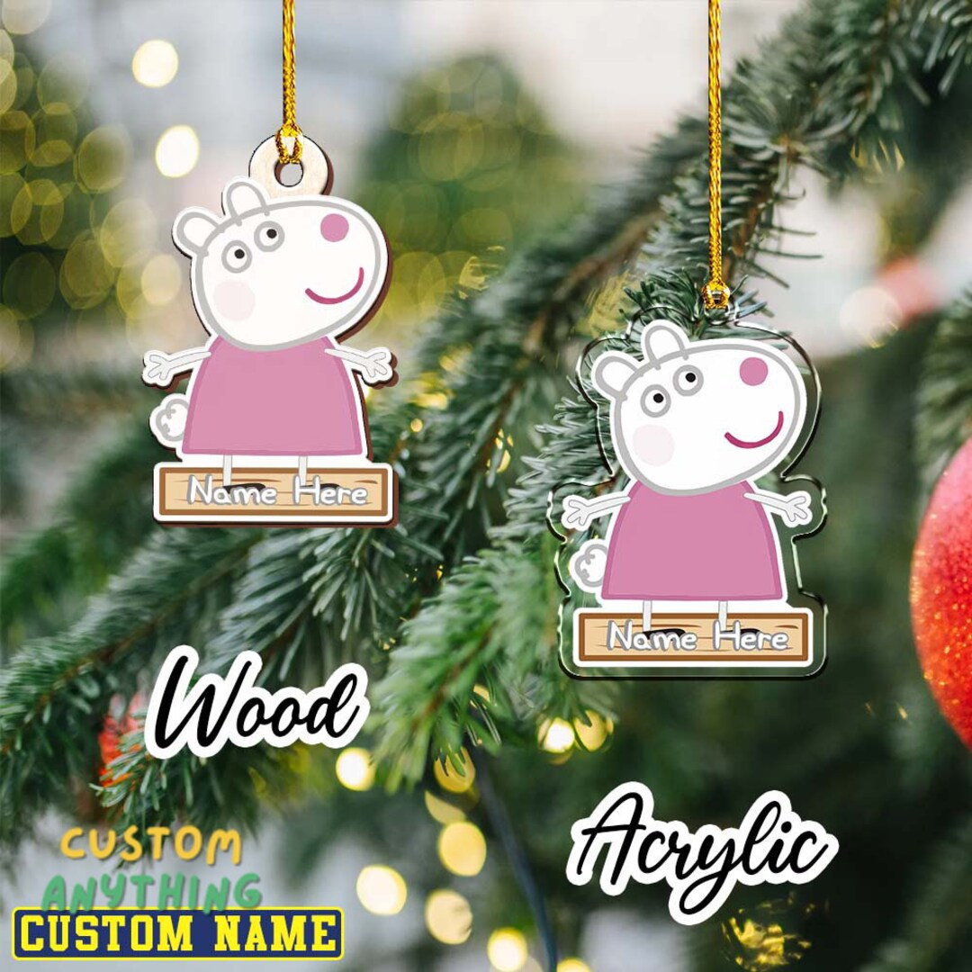 Peppa Pig Ornament Personalized Kids Ornaments Holiday Etsy