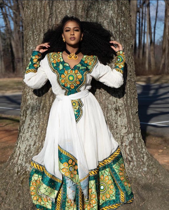 Glamorous Habesha Kemis: Ethiopian Wedding Dress