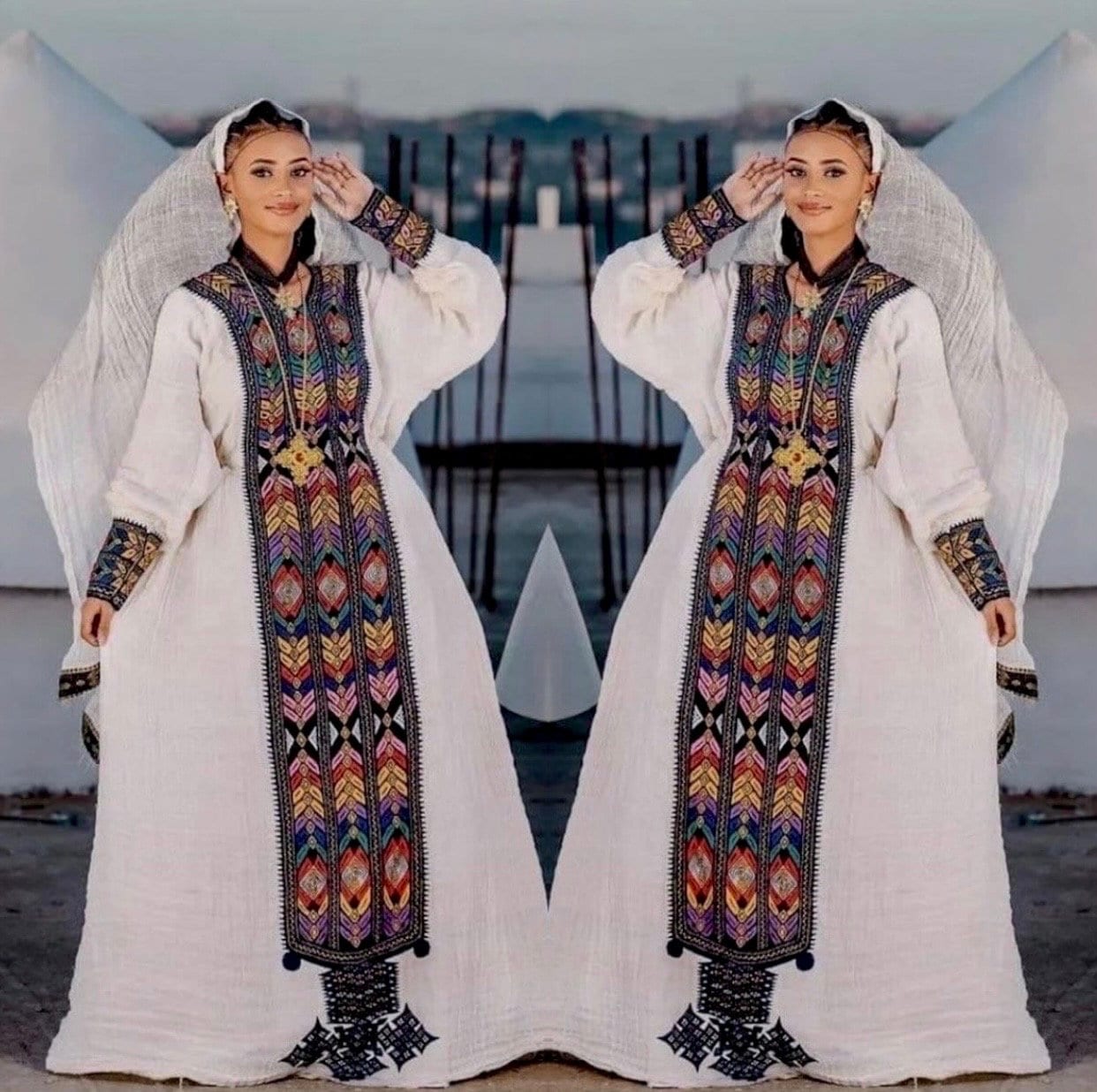 Glamorous Ethiopian Traditional Dress Habesha Kemis Eritrean - Etsy