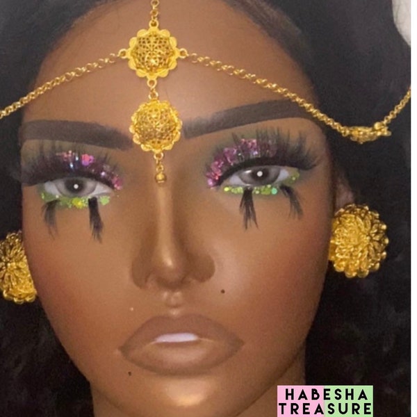 Habesha Jewelry Set / Ethiopian Traditional Dress / Eritrean Zuria / Wedding Jewelry / Ethnic Jewelry / Headpiece /