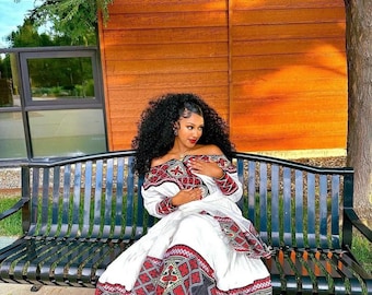 Glamorous Habesha Kemis: Ethiopian Wedding Dress
