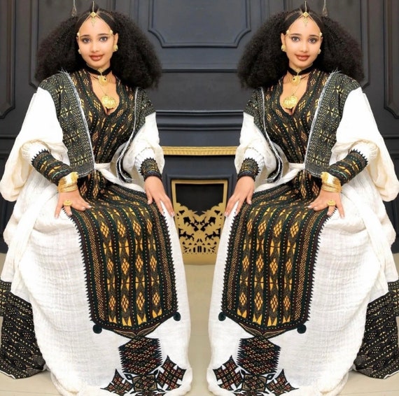blue dress for baby girl Sekota Ethiopian Traditional Dress L main image 1
