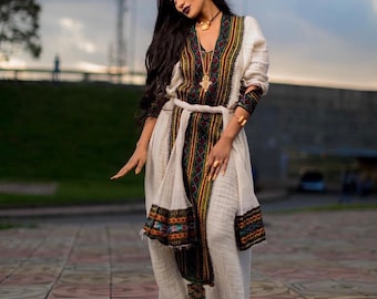 Glamorous Habesha Kemis: Ethiopian Traditional Wedding Dress
