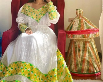 Glamorous Habesha Kemis: Ethiopian Wedding Dress