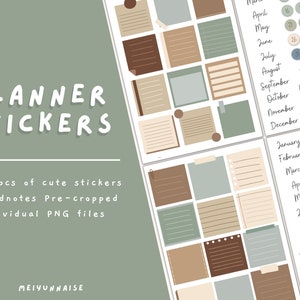 Basic Planner Stickers | Student Essentials, Note Stickers for School, Notepapers Widget Stickers, Must-Have Student Sticker Set, Goodnotes