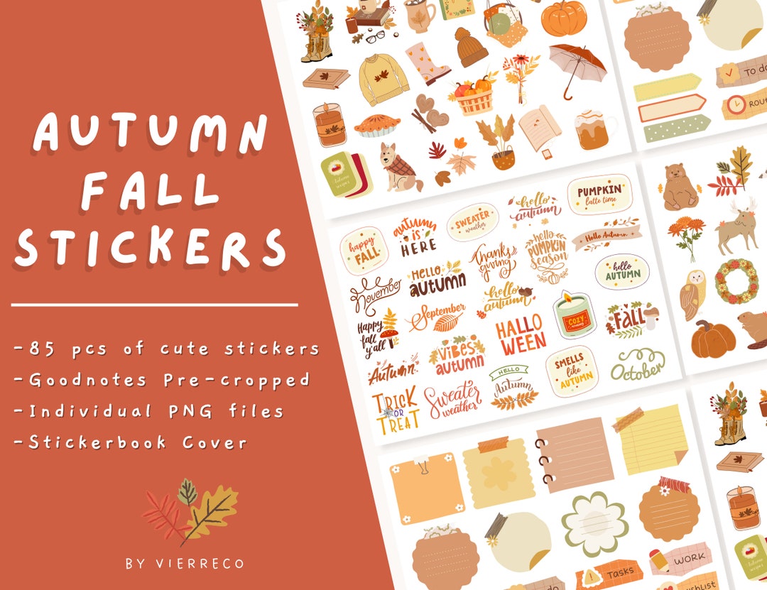 Autumn Goodnotes Digital Stickers Fall Stickers Autumn Etsy