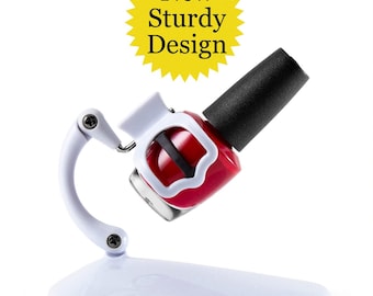 Grip and Tip Nail Polish Holder - Holds your nail polish at the exact angle for polishing your nails or toes. Helps to get every last drop