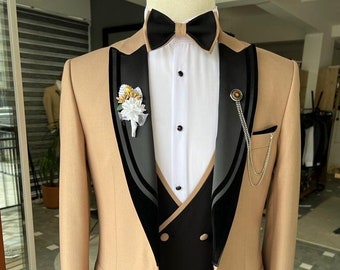 Wedding Three Piece Suits For Men , Wedding Groom Suit , Mens Blazer , Wedding Blazer Jacket