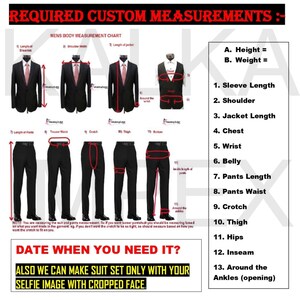 Black Men Suits 3 Piece Wedding Formal Slim Fit Tuxedo Groomsmen 1970S Business Suits For Men image 8
