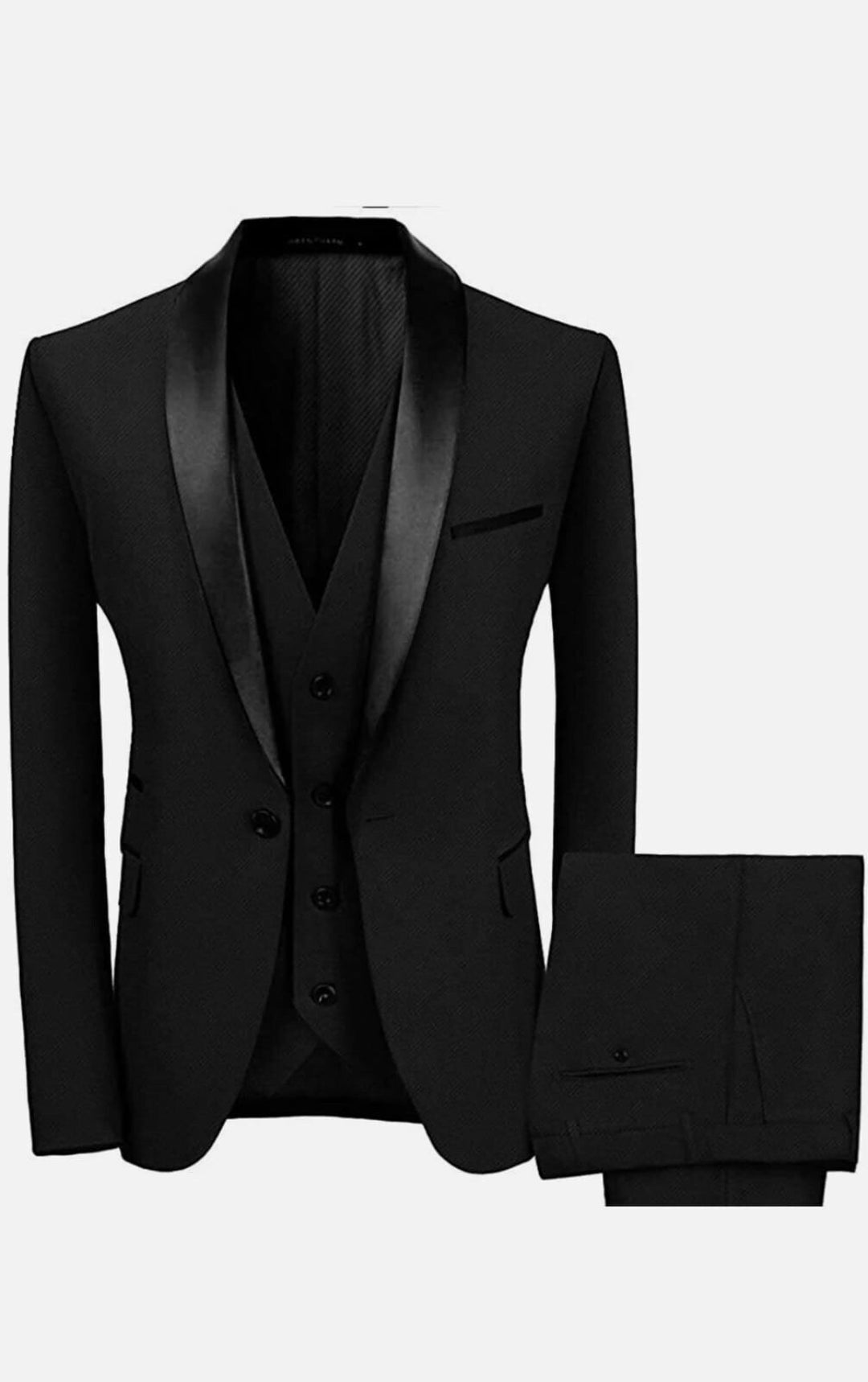 Black Men's Suits, Suits for Men , Wedding Suits Men , Three Piece