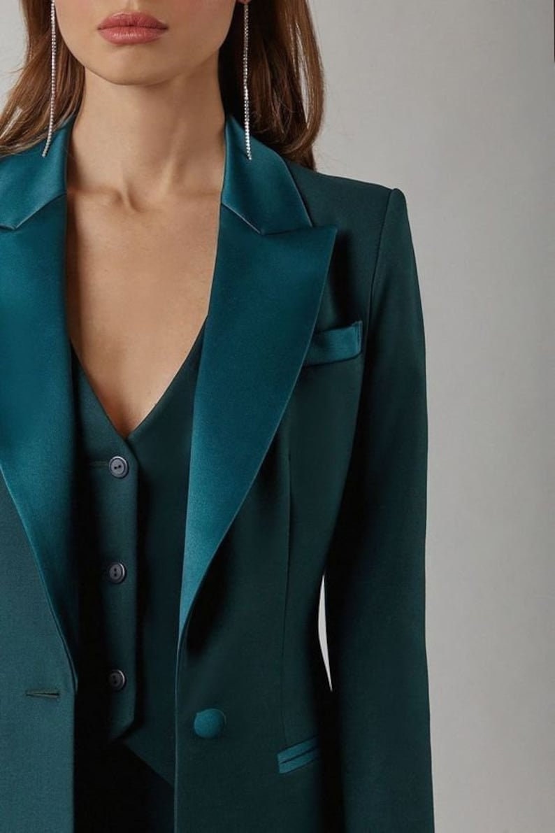 Emerald Green 3 Piece Suits for Women Women's Suit Set Etsy UK