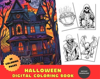 It's so spooky 20 Halloween Vol.1 Coloring Book | Printable Download | Adults & Children | Instant Download | Printable PDF