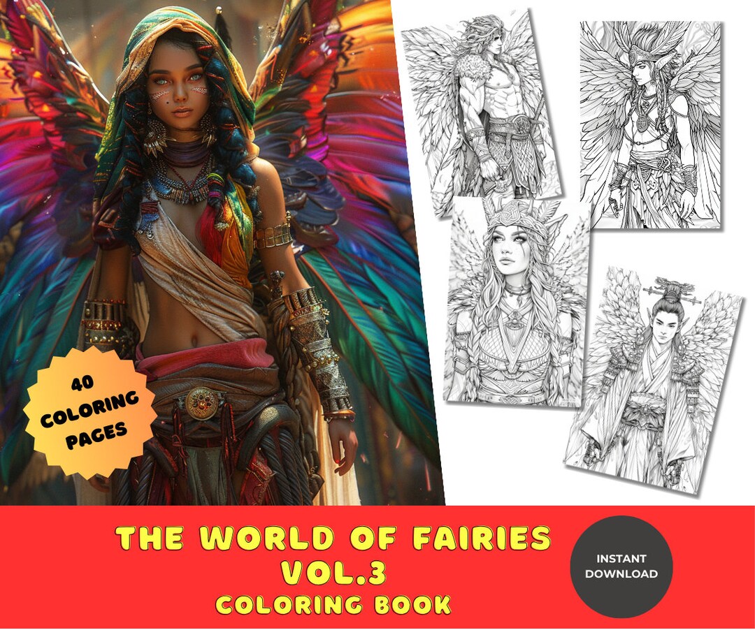 The World of Fairies VOL.3 Coloring Book | Adults & Children Coloring ...