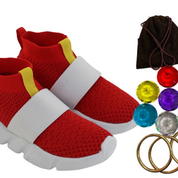 Sonic Shoes for Kids | Sonic Chaos Emeralds and Power Rings | Sonic the Hedgehog movie sneakers