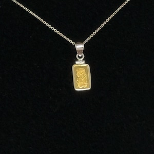 Pamp Suisse Fortuna 1g Gold Bar Pendant