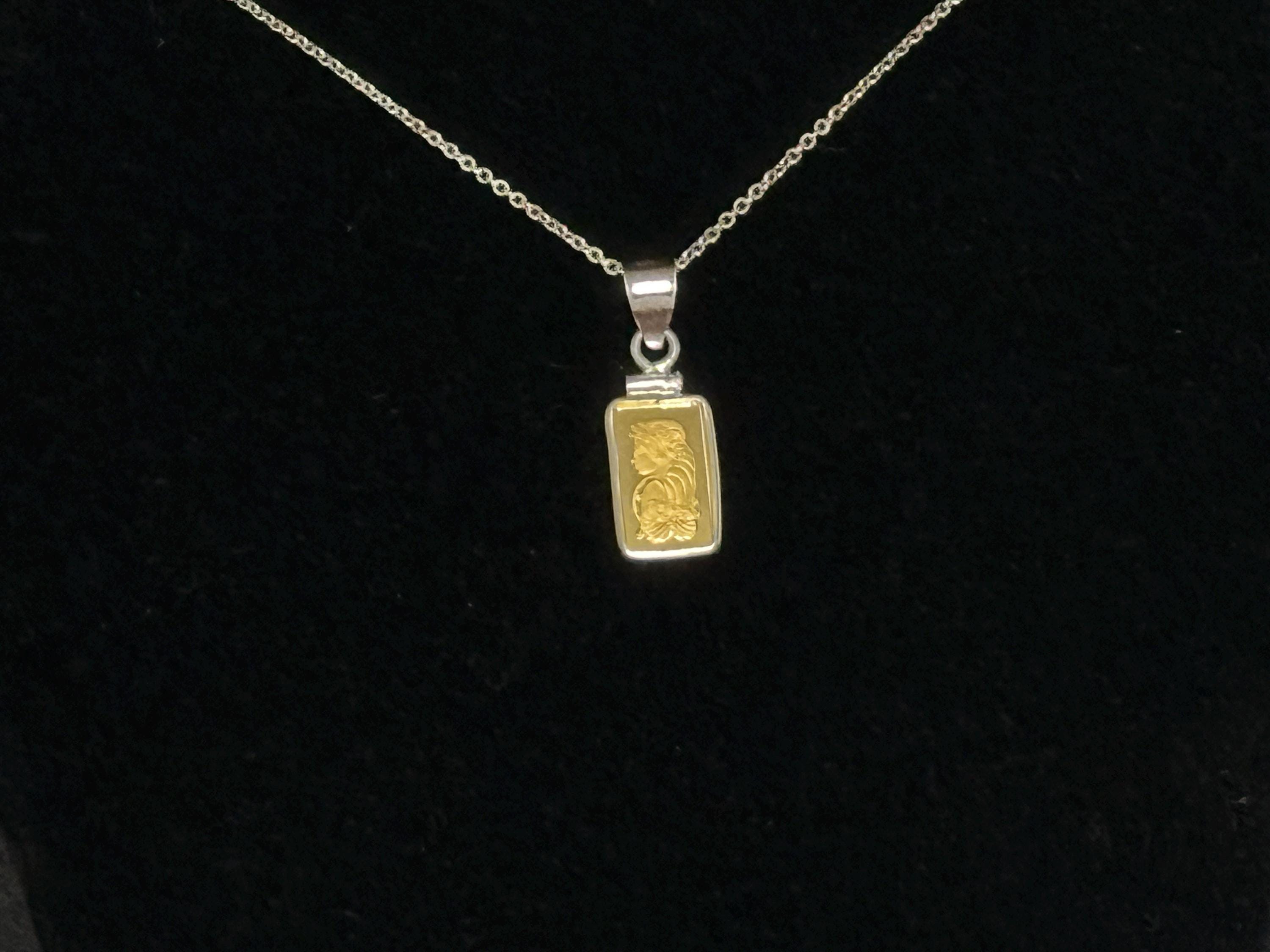 Pamp Suisse Fortuna 1g Gold Bar Pendant Etsy