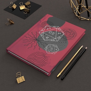 Double D20 Dice of Adventure Hard Cover Notebook | D20 Journal | D&D Journal | RPG Journal | DND Journal