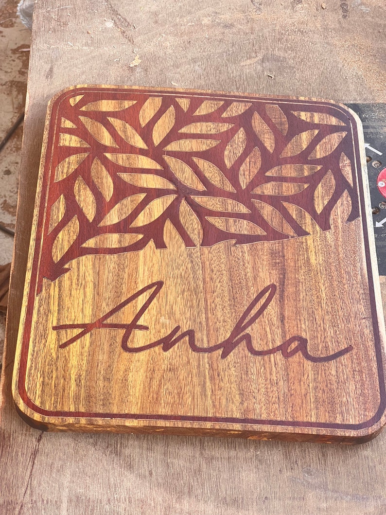 Name Inlay Custom Wood Inlay Name Board: Personalized Home Decor Sign - Etsy