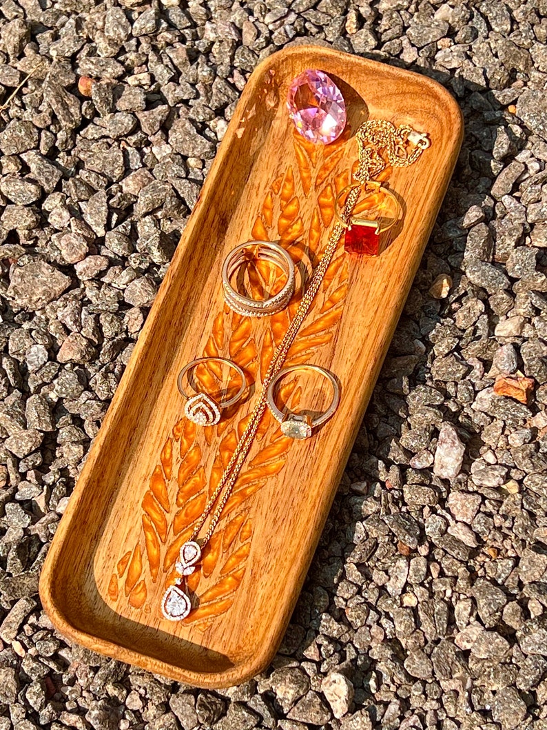 wooden catch all tray fro jewellery